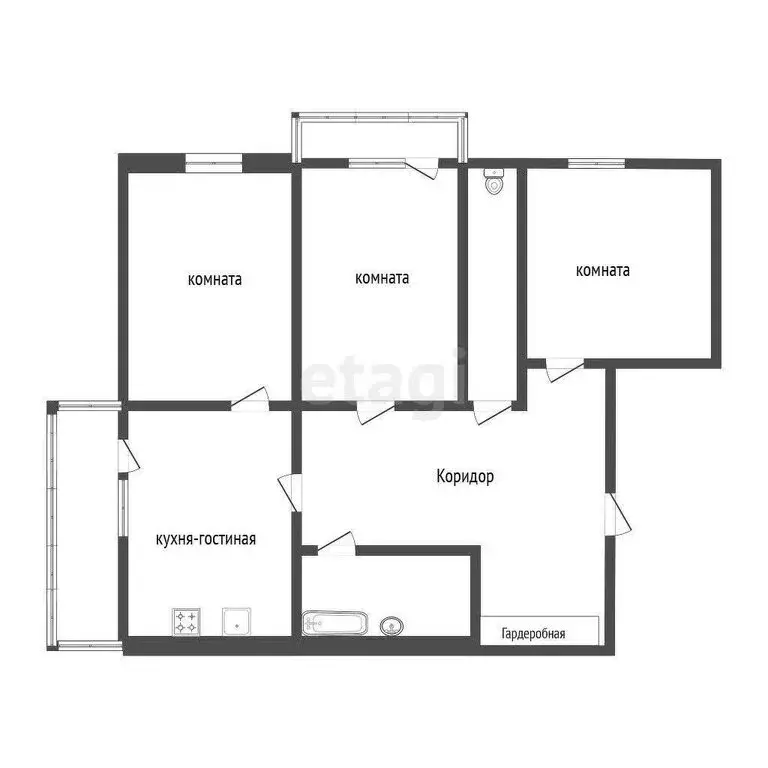 3-комнатная квартира: Улан-Удэ, улица Смолина, 52 (112.5 м) - Фото 0