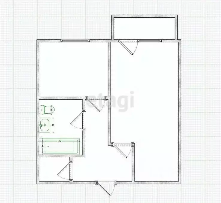 1-к кв. Костромская область, Сусанинский район, Ченцовское с/пос, д. ... - Фото 2