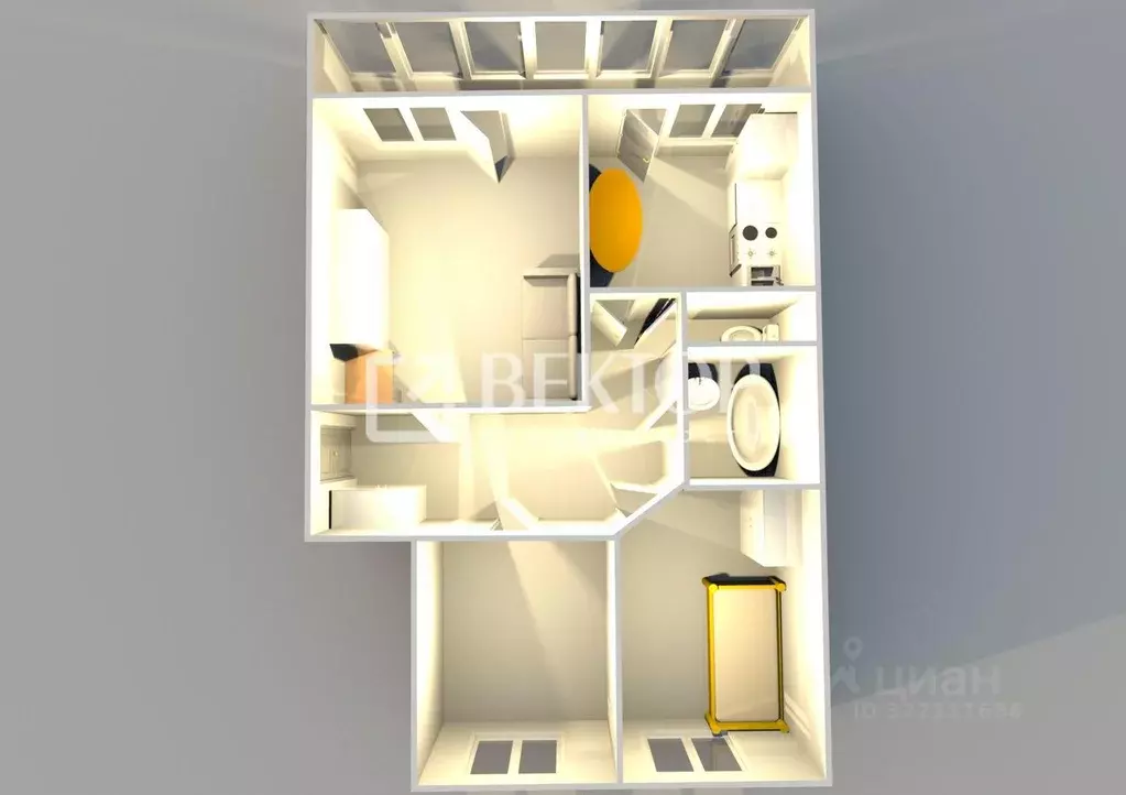 3-к кв. Ярославская область, Ярославский муниципальный округ, пос. ... - Фото 2