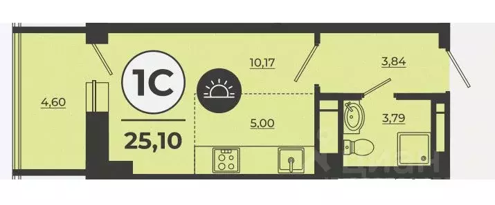 Студия Ростовская область, Ростов-на-Дону Левенцовский мкр, Сокольники ... - Фото 0