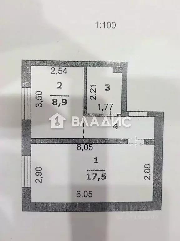 1-к кв. Белгородская область, Белгород Донецкая ул., 83Д (34.5 м) - Фото 2