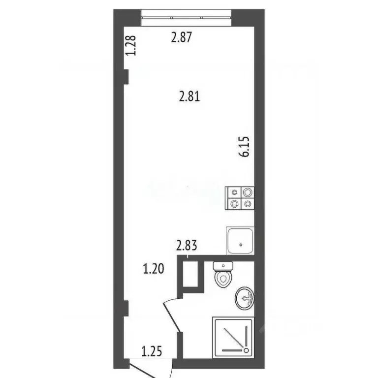 Студия Вологодская область, Вологда ул. Карла Маркса, 121 (24.0 м) - Фото 2