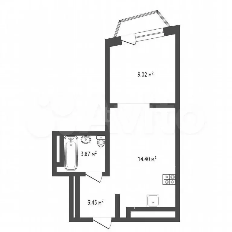 Квартира-студия, 31,3 м, 7/9 эт. - Фото 0