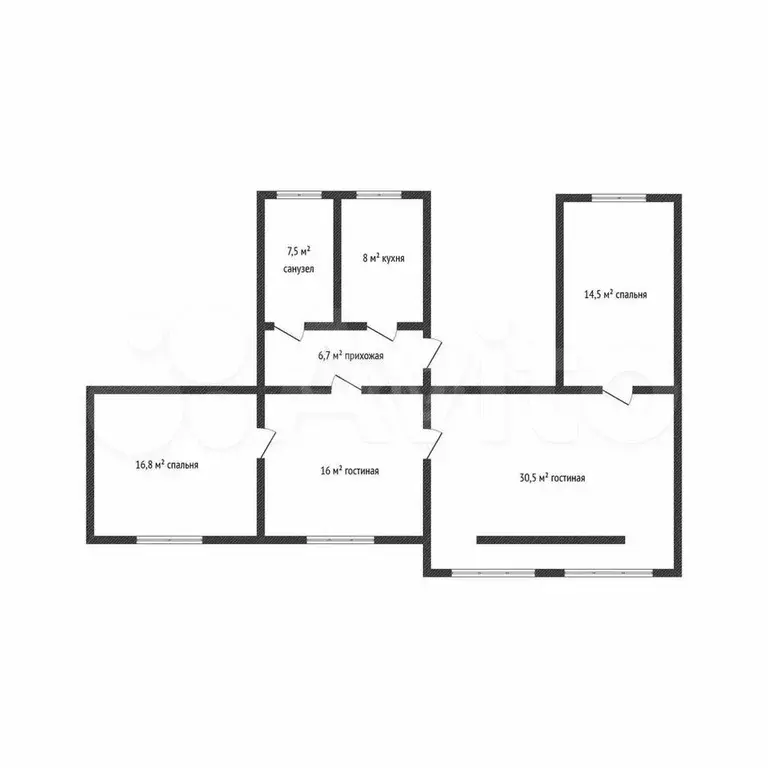 4-к. квартира, 94 м, 2/3 эт. - Фото 0