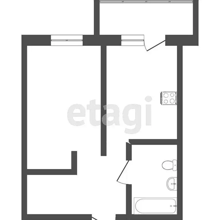 1-комнатная квартира: Челябинск, Пермская улица, 56 (30.5 м) - Фото 1