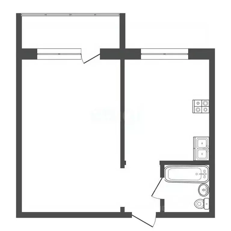 1-к кв. Томская область, Томск просп. Фрунзе, 65 (25.0 м) - Фото 2
