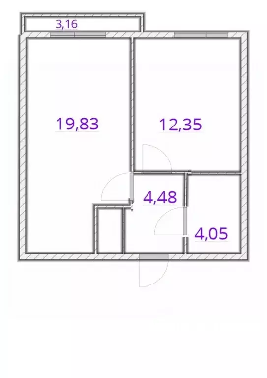 2-к кв. Башкортостан, Уфа Некрасовский пер., 19 (43.0 м) - Фото 1