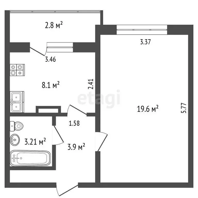1-комнатная квартира: Москва, улица Гурьянова, 31 (36 м) - Фото 0