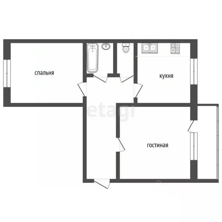 2-к кв. Челябинская область, Миасс ул. Богдана Хмельницкого, 22 (57.1 ... - Фото 2