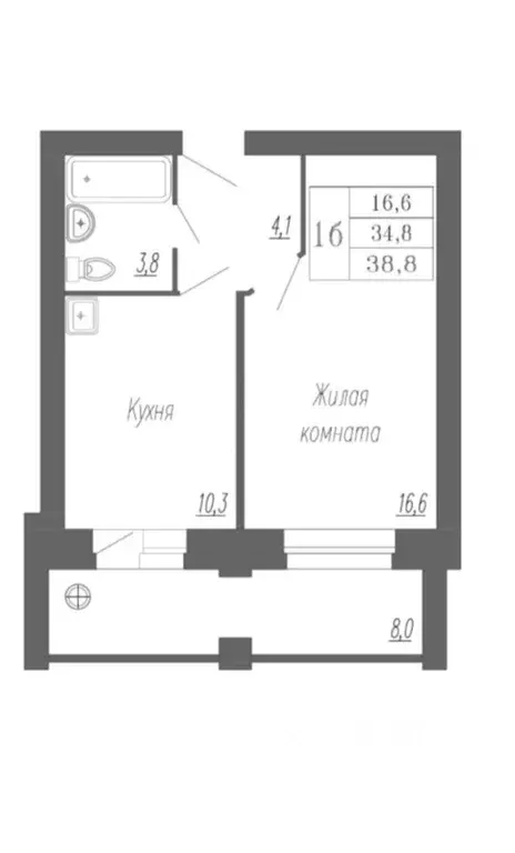 1-к кв. Чувашия, Чебоксары ул. Короленко, поз2 (38.8 м) - Фото 0