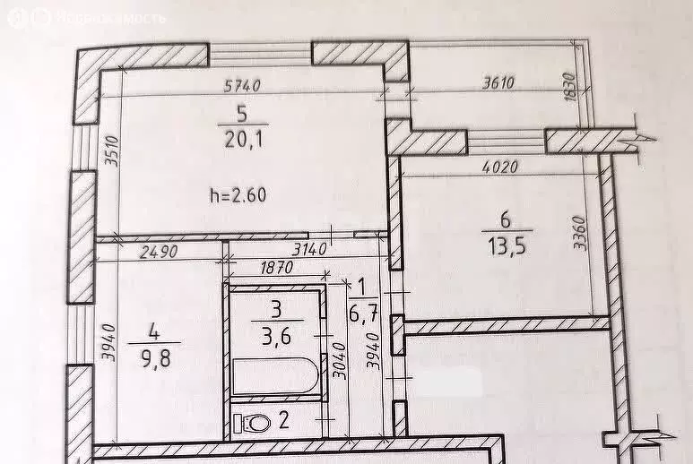 2-комнатная квартира: Черногорск, Октябрьская улица, 102 (55 м) - Фото 1
