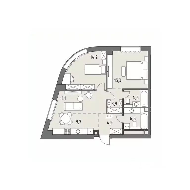 3-к кв. Москва Родина Парк жилой комплекс, к5 (70.1 м) - Фото 0