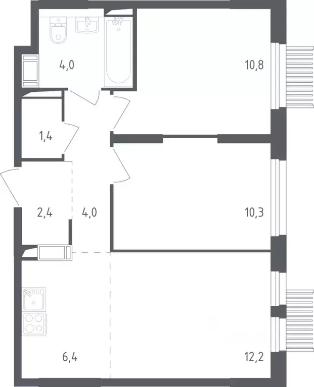 2-к кв. Московская область, Мытищи пер. 1-й Стрелковый, 5 (50.8 м) - Фото 0