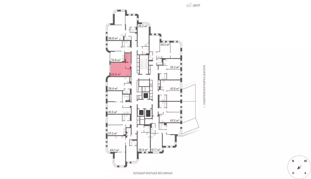Квартира-студия: Москва, ЖК Марк, к3 (28.8 м) - Фото 1