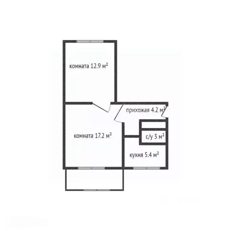 2-к кв. Краснодарский край, Краснодар Симферопольская ул., 26 (43.9 м) - Фото 1