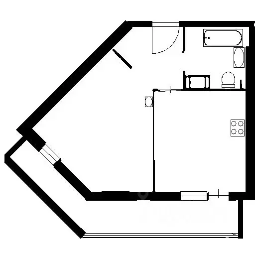 1-к кв. Санкт-Петербург дор. Кушелевская, 6к1 (44.0 м) - Фото 2