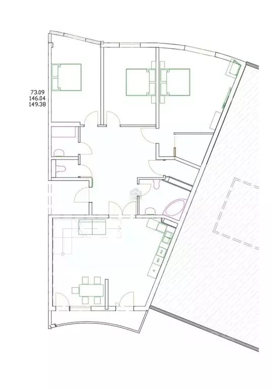4-к кв. Краснодарский край, Краснодар Черемушки мкр, ул. Вишняковой, ... - Фото 2