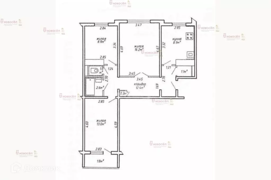 Продаётся 3-к квартира, 63 м - Фото 1