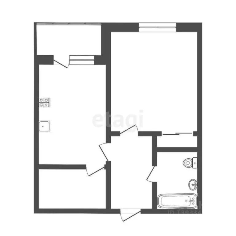1-к кв. Тюменская область, Тюмень ул. 50 лет Октября, 57Ак1 (43.7 м) - Фото 1