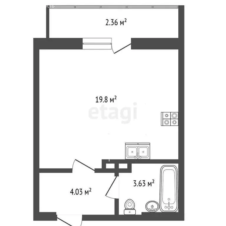 Квартира-студия: Ярославль, Дядьковская улица, 3А (30 м) - Фото 0
