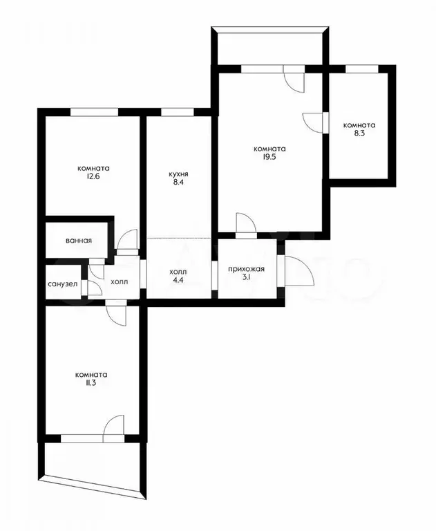 3-к. квартира, 80 м, 7/9 эт. - Фото 0
