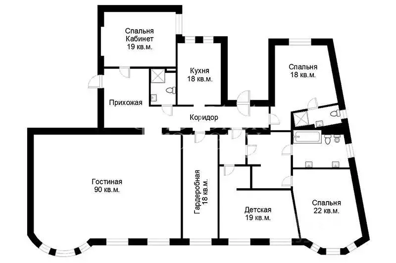 5-к кв. Москва ул. Пречистенка, 27 (250.0 м) - Фото 2