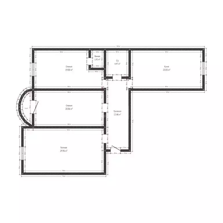 3-комнатная квартира: Махачкала, улица Ирчи Казака, 119Г (125 м) - Фото 1