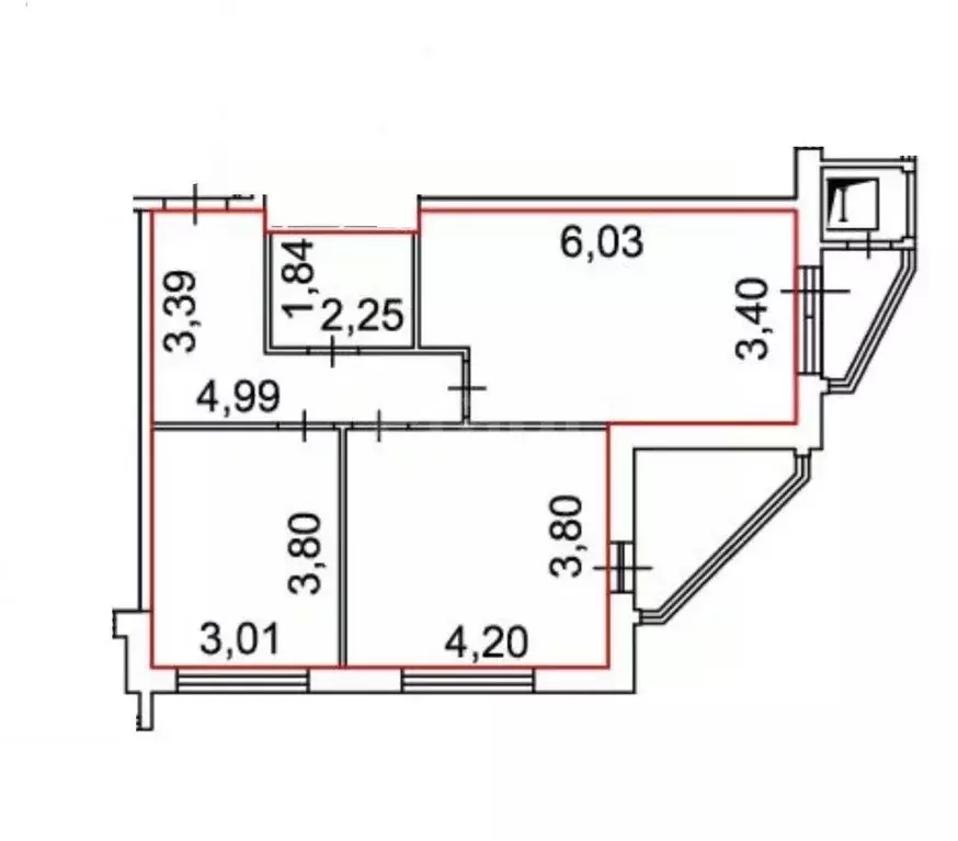3-к кв. Приморский край, Владивосток ул. Кирова, 33 (60.7 м) - Фото 1