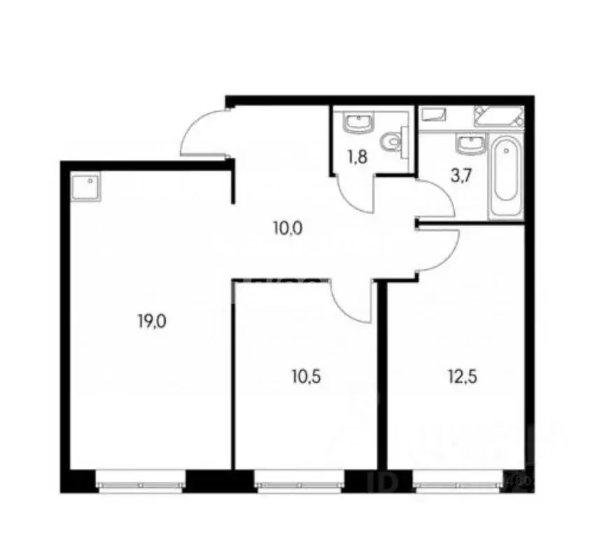 3-к кв. Москва ул. Саларьевская, 10к2 (57.0 м) - Фото 1