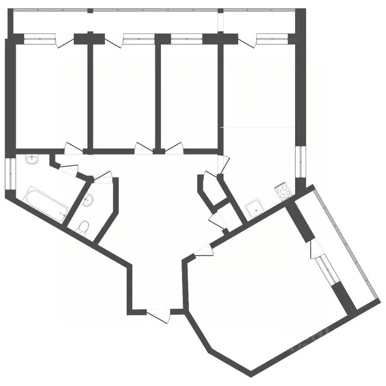 4-к кв. Пермский край, Пермь ул. Попова, 21 (186.2 м) - Фото 2