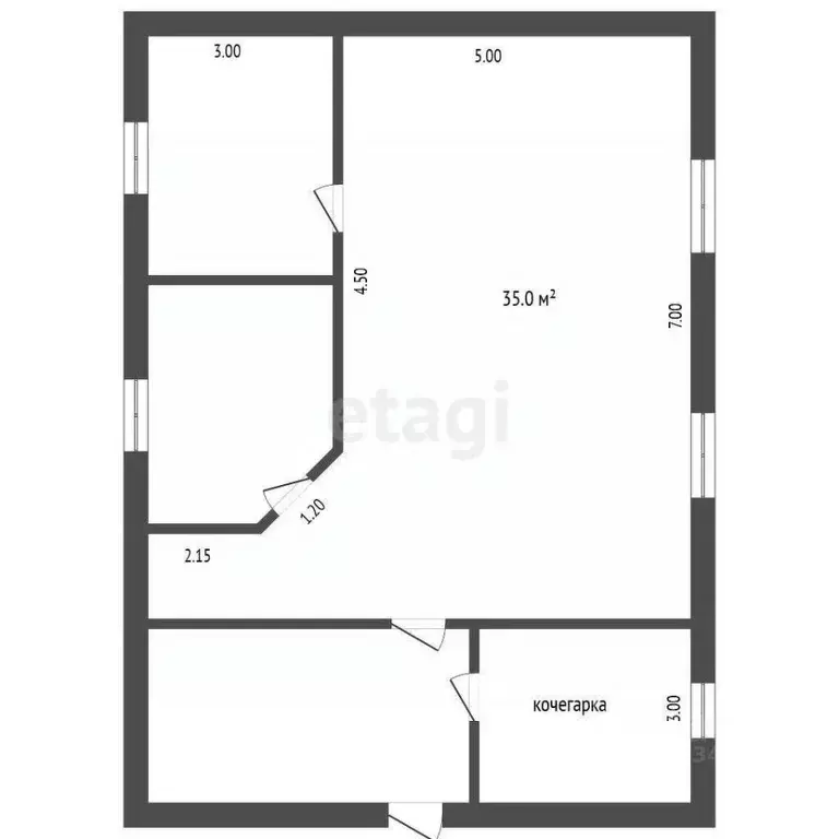 Дом в Тюменская область, с. Ярково ул. Березовая (53 м) - Фото 2