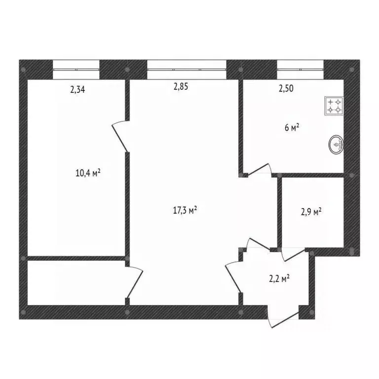 2-к кв. Башкортостан, Уфа ул. Свердлова, 56/58 (42.0 м) - Фото 2