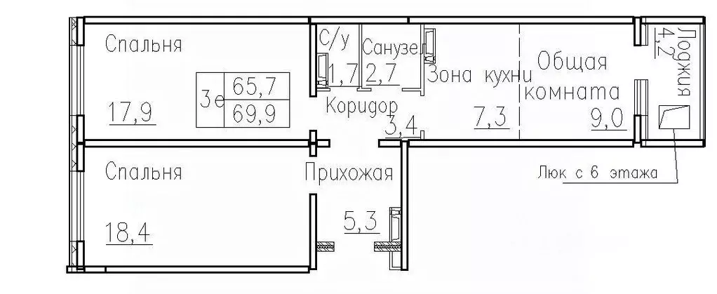 3-к кв. Новосибирская область, Новосибирский район, Мичуринский ... - Фото 0