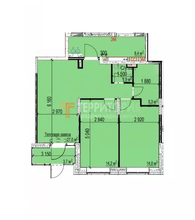 Помещение свободного назначения в Пермский край, Пермь ул. Семченко, 8 ... - Фото 2