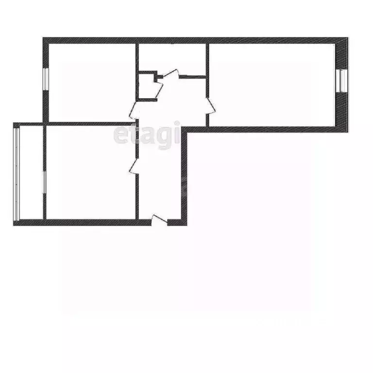 2-к кв. Курганская область, Курган Заозерный жилрайон, 4-й мкр, 17 ... - Фото 2