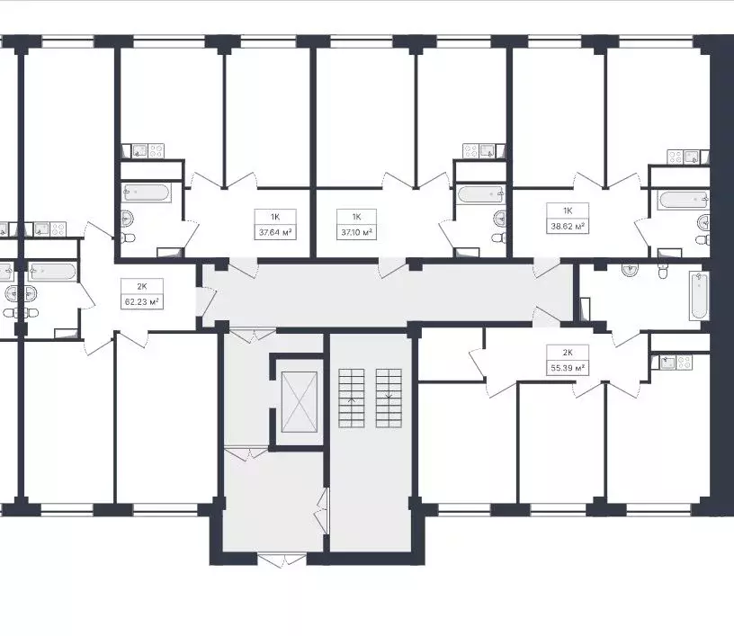 1-к кв. Ставропольский край, Ессентуки ул. Благодатная, 22к3 (38.62 м) - Фото 2