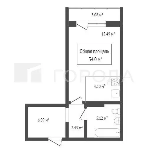 1-комнатная квартира: Новосибирск, улица Петухова, 162 (31 м) - Фото 0