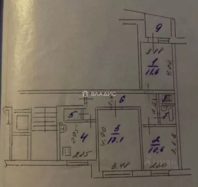 3-к кв. Пензенская область, Пенза просп. Строителей, 152А (65.6 м) - Фото 2