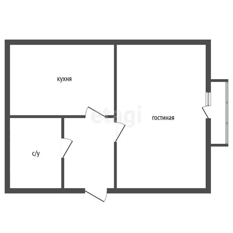 1-комнатная квартира: Троицк, улица 30 лет ВЛКСМ, 72 (36 м) - Фото 1