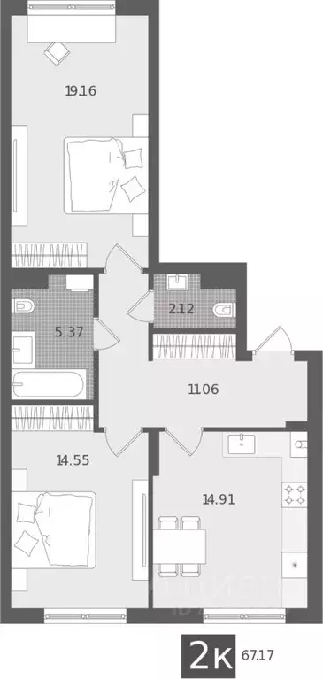 2-к кв. Калининградская область, Светлогорск Лесная Сказка жилой ... - Фото 0