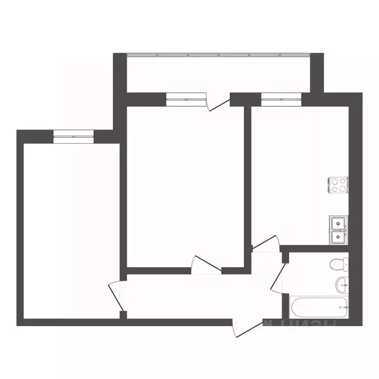 2-к кв. Тюменская область, Тюмень Холодильная ул., 15 (59.1 м) - Фото 0