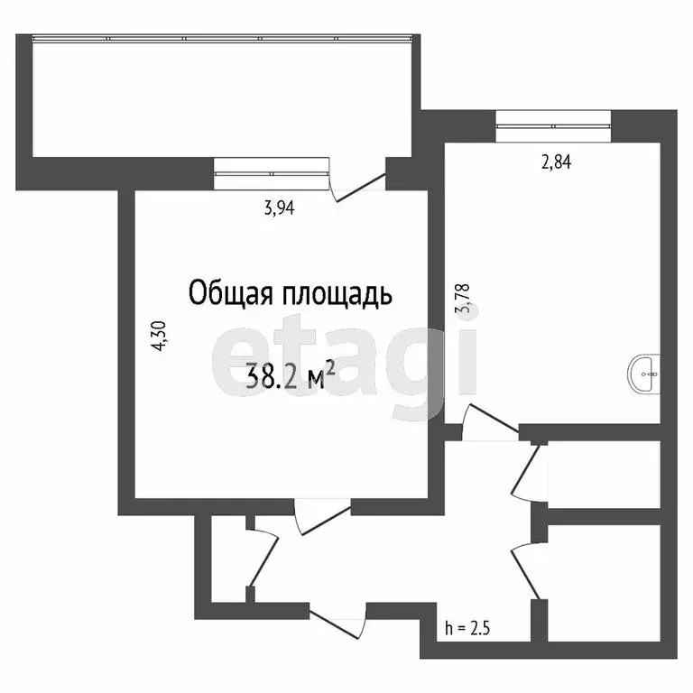 1-комнатная квартира: Улан-Удэ, улица Шумяцкого, 21 (38.2 м) - Фото 1