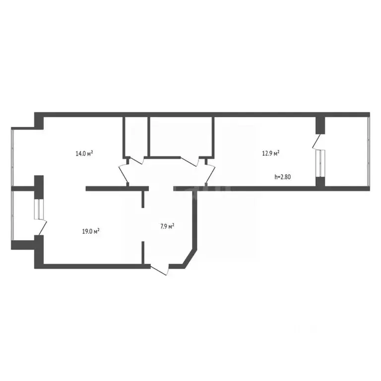 2-к кв. Красноярский край, Красноярск ул. Академгородок, 12А/1 (65.1 ... - Фото 2