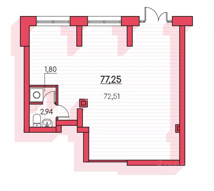 Помещение свободного назначения в Курганская область, Курган Заозерный ... - Фото 2