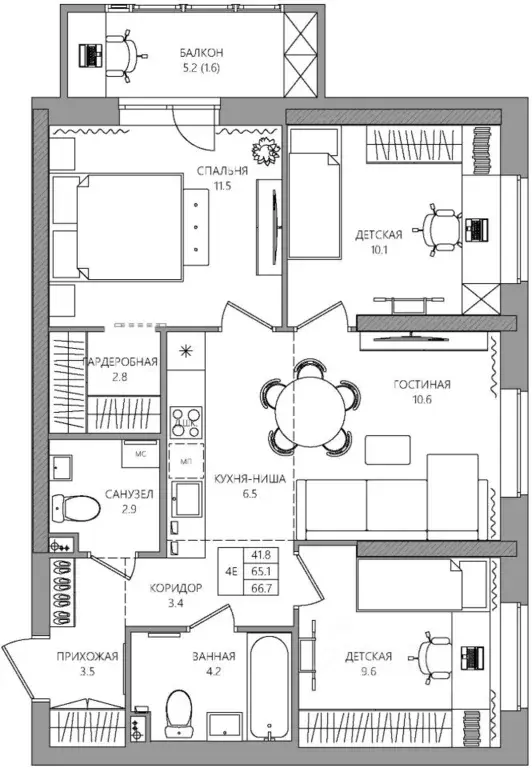 4-к кв. Пермский край, Пермь Батумская ул., 21 (66.7 м) - Фото 0