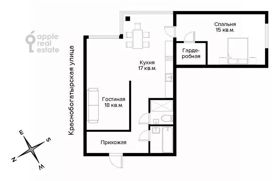 2-к кв. Москва Краснобогатырская ул., 24 (66.0 м) - Фото 1