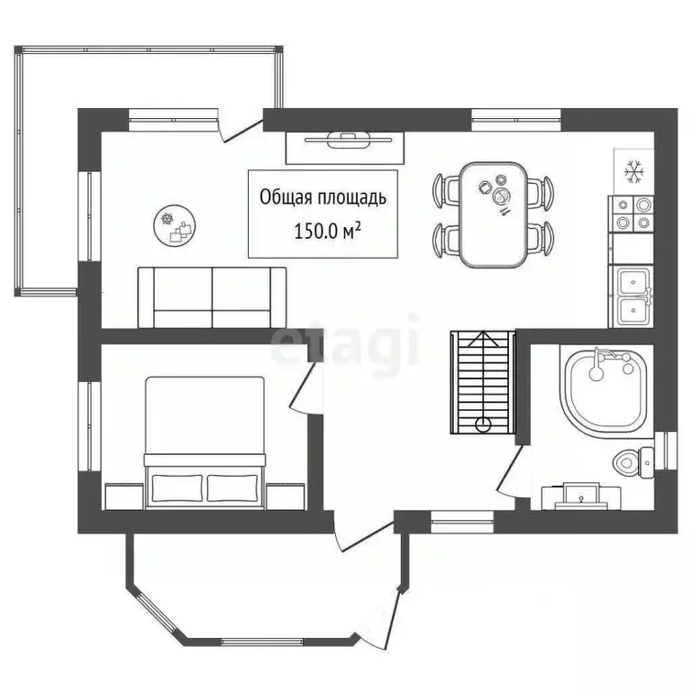 Дом в Алтай, Горно-Алтайск ул. Афганцев, 1 (150 м) - Фото 2