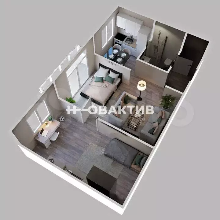 2-к. квартира, 41 м, 2/5 эт. - Фото 1