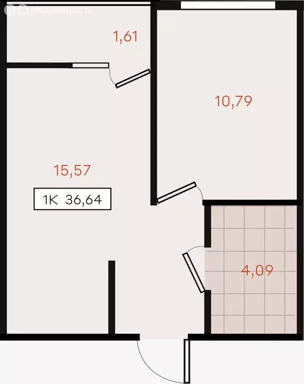 1-комнатная квартира: Динской район, Южно-Кубанское сельское ... - Фото 2