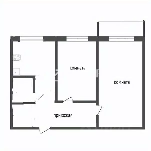 2-к кв. Ивановская область, Иваново ул. 5-я Коляновская, 66 (42.9 м) - Фото 1